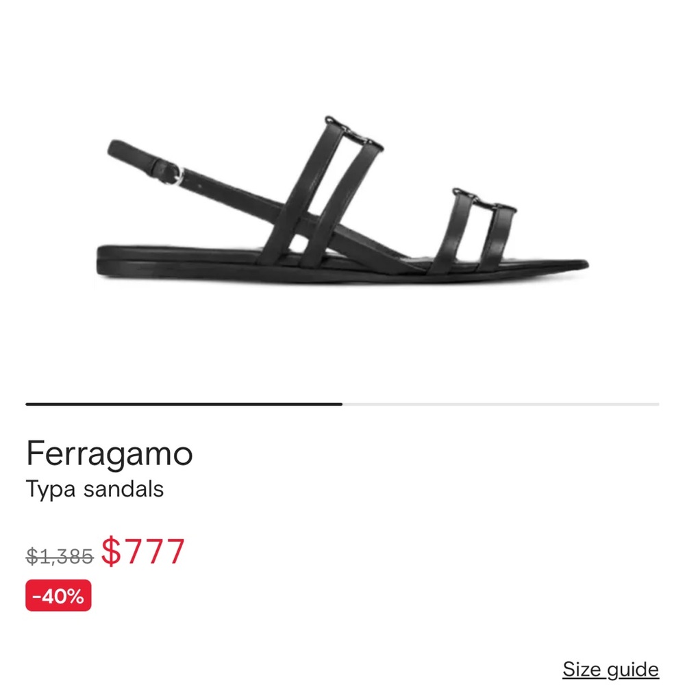 Salvatore Ferragamo Black Minimalist Sandals